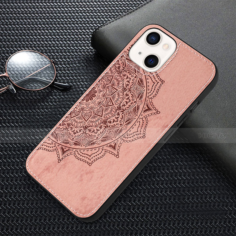 Handyhülle Silikon Hülle Gummi Schutzhülle Flexible Modisch Muster S01 für Apple iPhone 13 Mini Rosegold