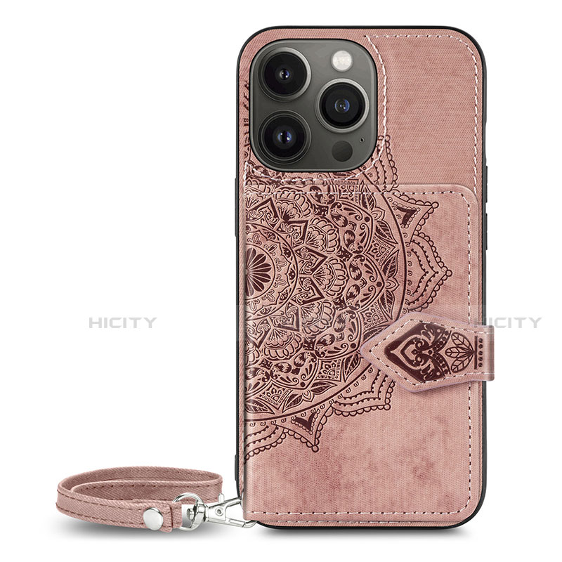 Handyhülle Silikon Hülle Gummi Schutzhülle Flexible Modisch Muster S01 für Apple iPhone 13 Pro Rosegold