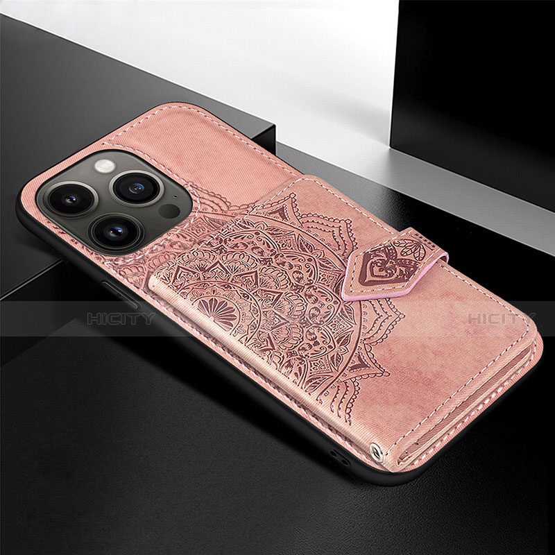 Handyhülle Silikon Hülle Gummi Schutzhülle Flexible Modisch Muster S02 für Apple iPhone 13 Pro Max Rosegold