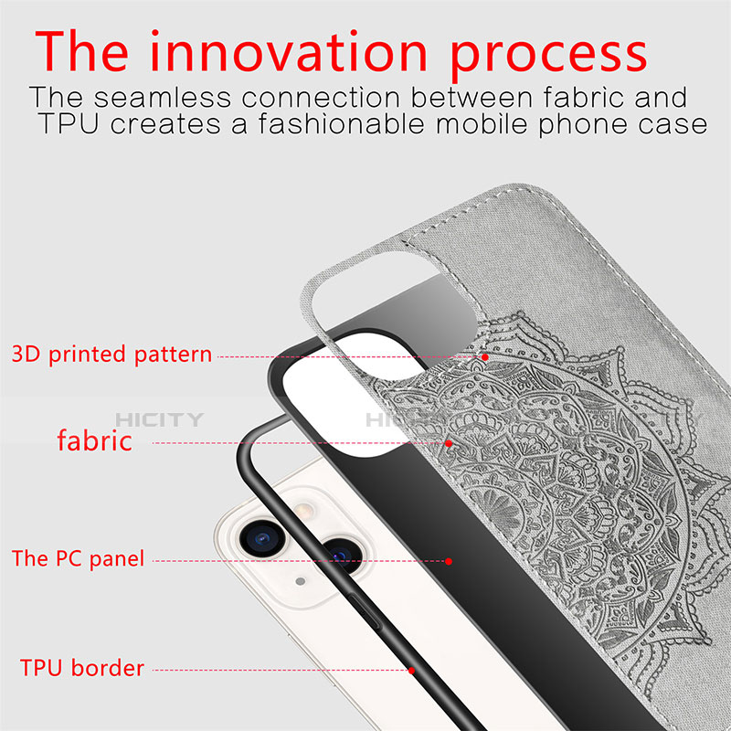 Handyhülle Silikon Hülle Gummi Schutzhülle Flexible Modisch Muster S04 für Apple iPhone 14 Plus groß