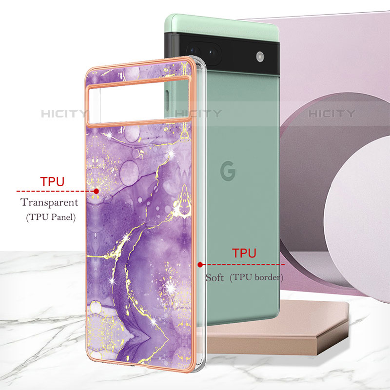 Handyhülle Silikon Hülle Gummi Schutzhülle Flexible Modisch Muster Y01B für Google Pixel 6a 5G groß