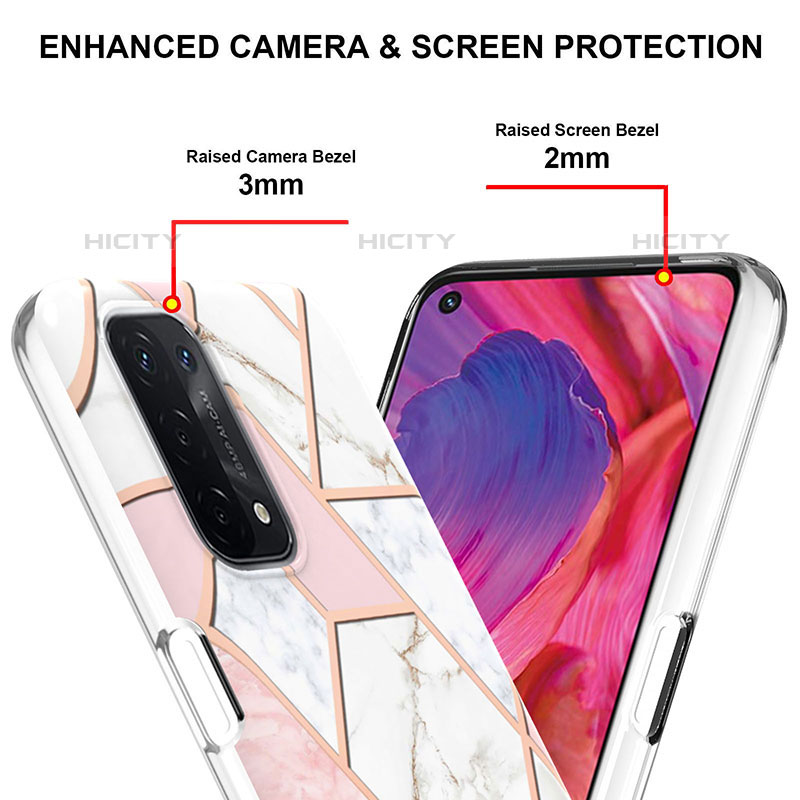 Handyhülle Silikon Hülle Gummi Schutzhülle Flexible Modisch Muster Y01B für Oppo A93 5G groß