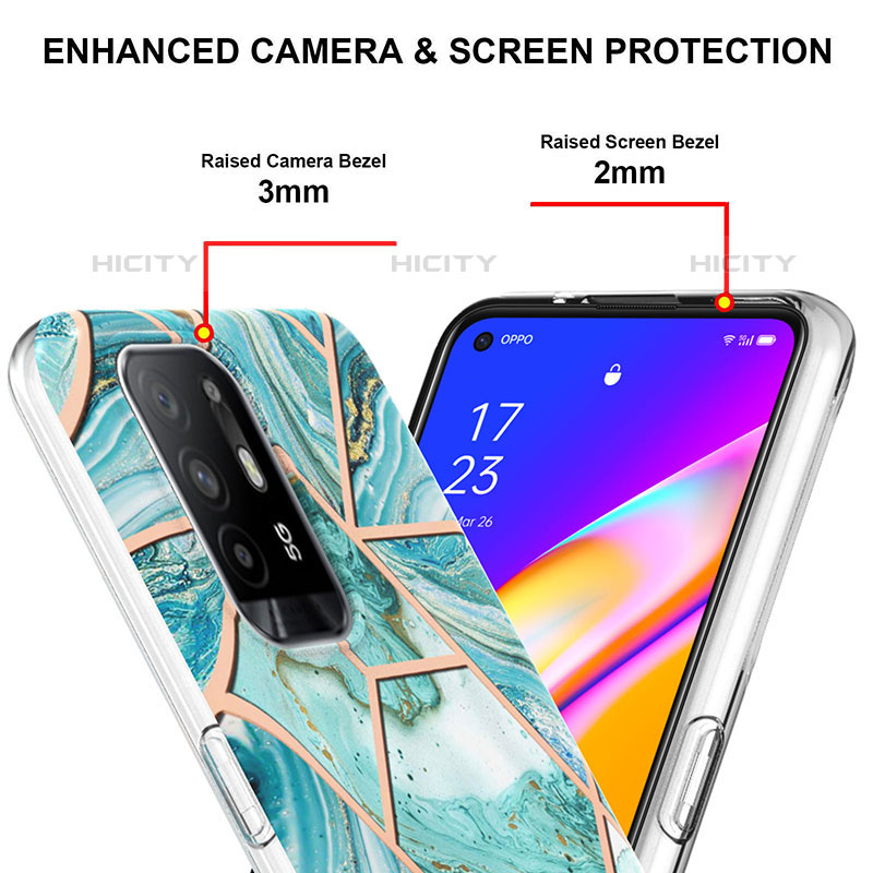 Handyhülle Silikon Hülle Gummi Schutzhülle Flexible Modisch Muster Y01B für Oppo A95 5G groß