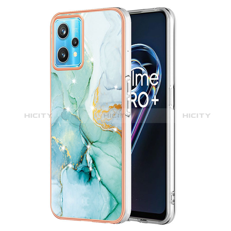 Handyhülle Silikon Hülle Gummi Schutzhülle Flexible Modisch Muster Y01B für Realme 9 Pro+ Plus 5G Grün