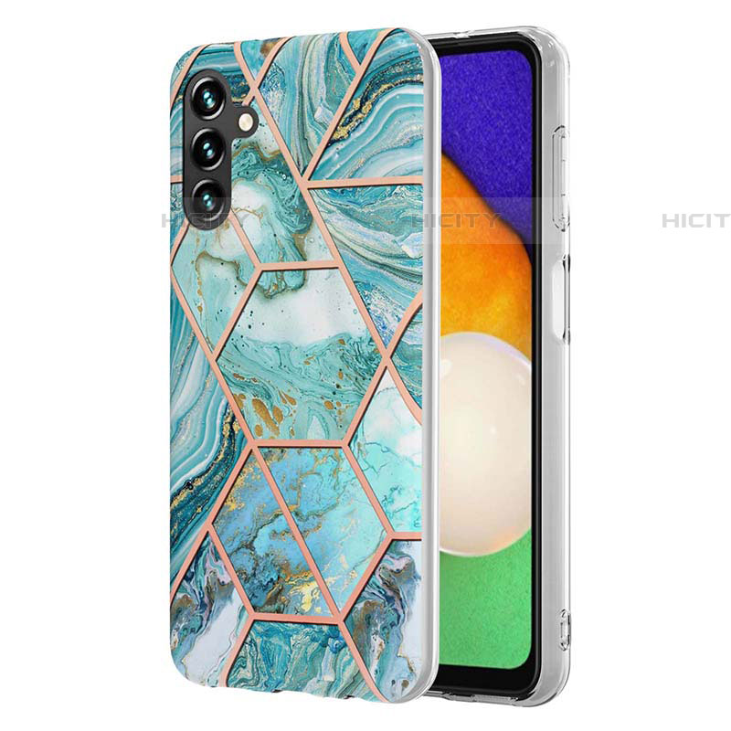 Handyhülle Silikon Hülle Gummi Schutzhülle Flexible Modisch Muster Y01B für Samsung Galaxy A04s Minzgrün
