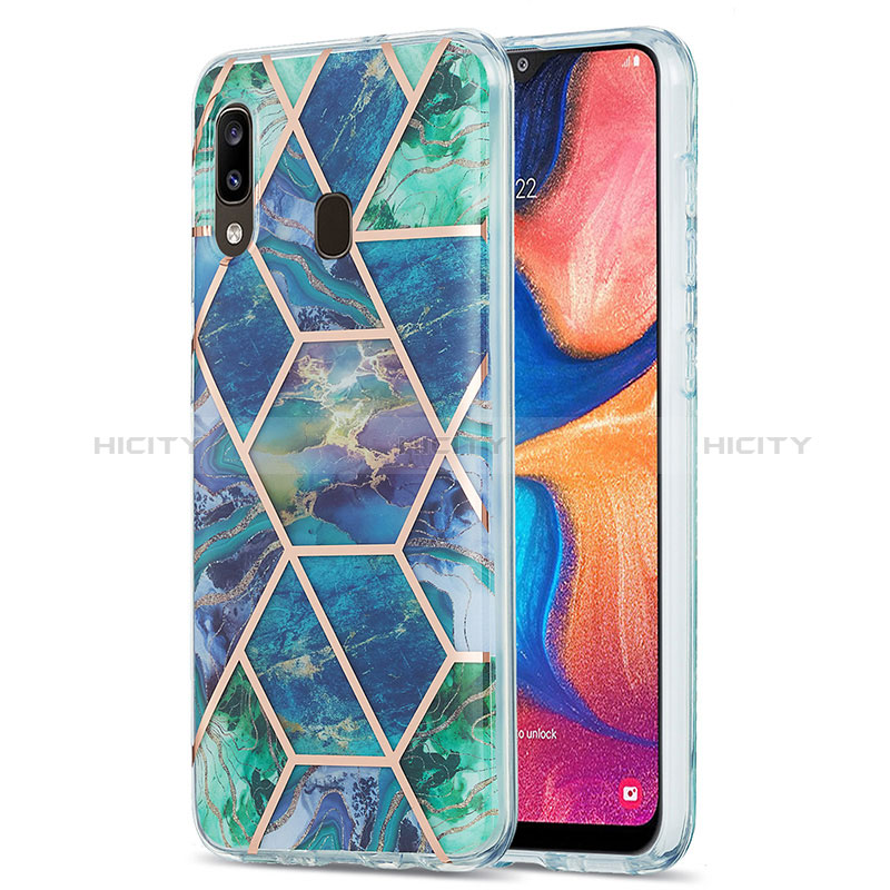 Handyhülle Silikon Hülle Gummi Schutzhülle Flexible Modisch Muster Y01B für Samsung Galaxy A30 groß