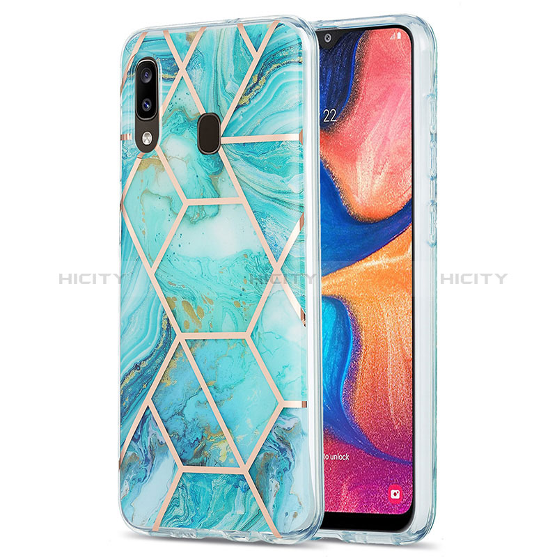 Handyhülle Silikon Hülle Gummi Schutzhülle Flexible Modisch Muster Y01B für Samsung Galaxy A30 groß