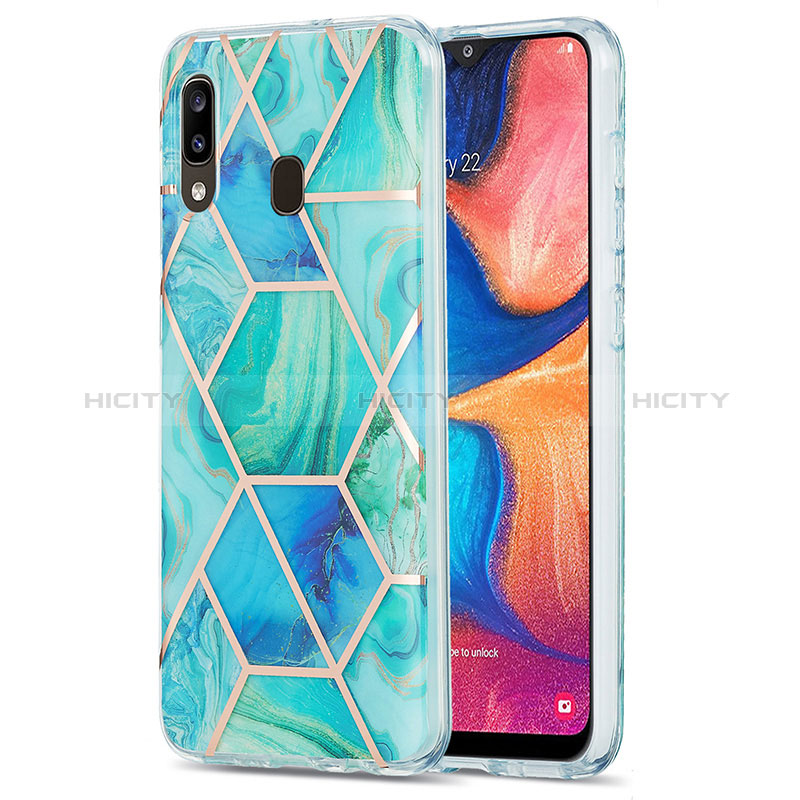 Handyhülle Silikon Hülle Gummi Schutzhülle Flexible Modisch Muster Y01B für Samsung Galaxy A30 groß