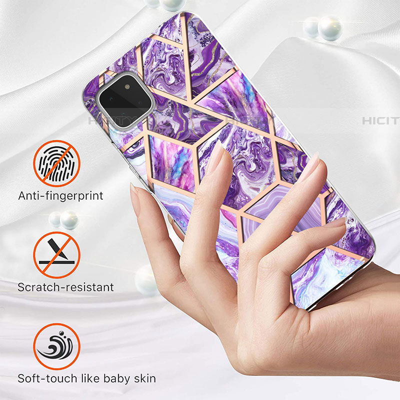 Handyhülle Silikon Hülle Gummi Schutzhülle Flexible Modisch Muster Y01B für Samsung Galaxy F42 5G groß