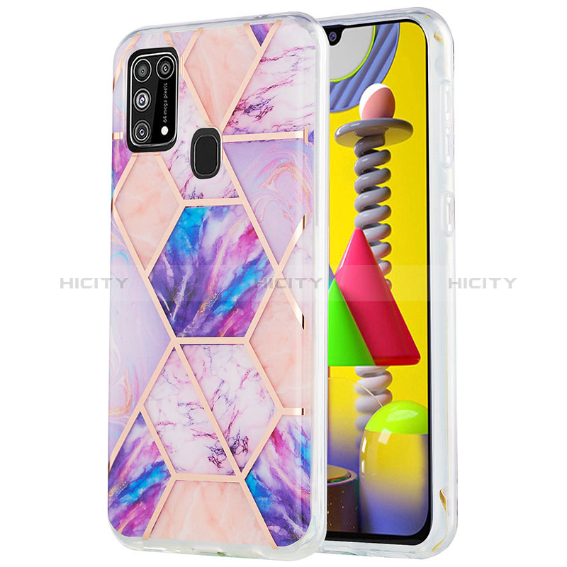 Handyhülle Silikon Hülle Gummi Schutzhülle Flexible Modisch Muster Y01B für Samsung Galaxy M31 Prime Edition groß