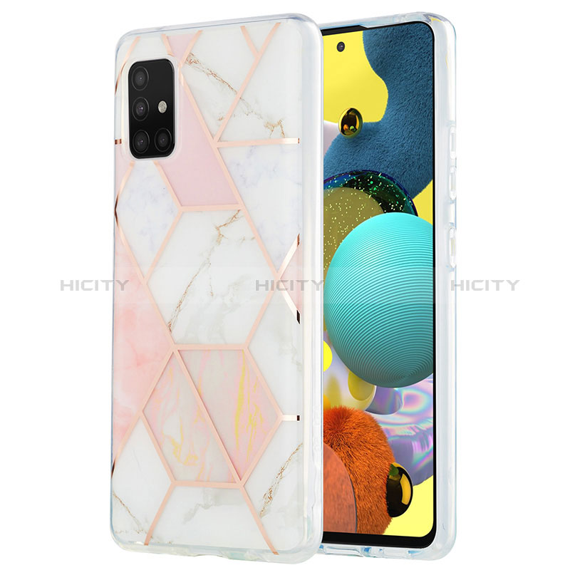 Handyhülle Silikon Hülle Gummi Schutzhülle Flexible Modisch Muster Y01B für Samsung Galaxy M40S Rosa Plus