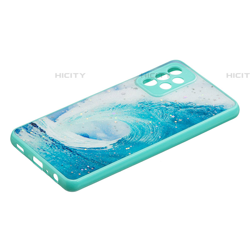 Handyhülle Silikon Hülle Gummi Schutzhülle Flexible Modisch Muster Y01X für Samsung Galaxy A72 4G Grün