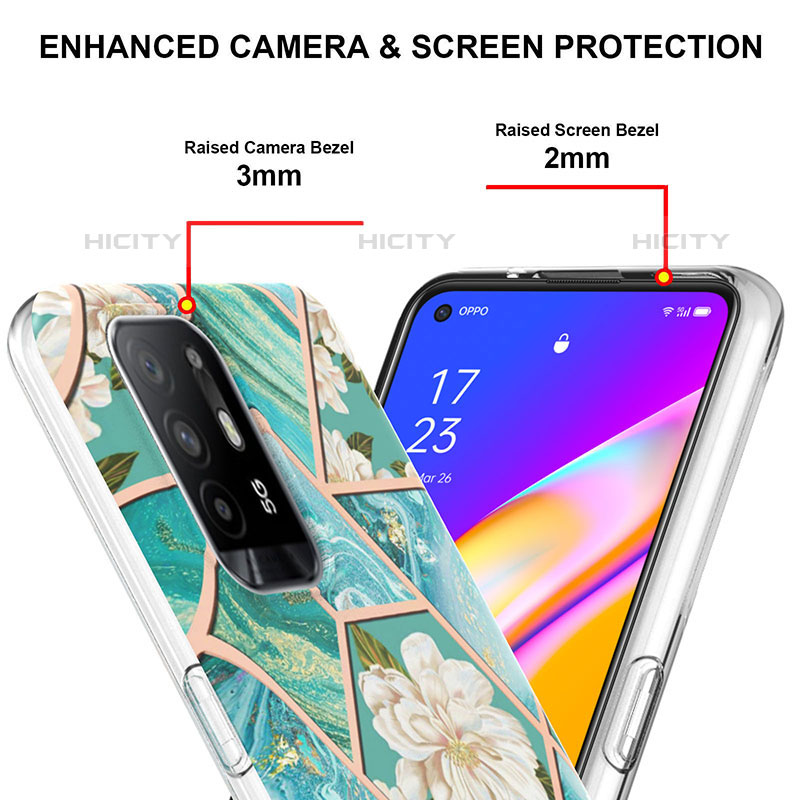 Handyhülle Silikon Hülle Gummi Schutzhülle Flexible Modisch Muster Y02B für Oppo A94 5G groß