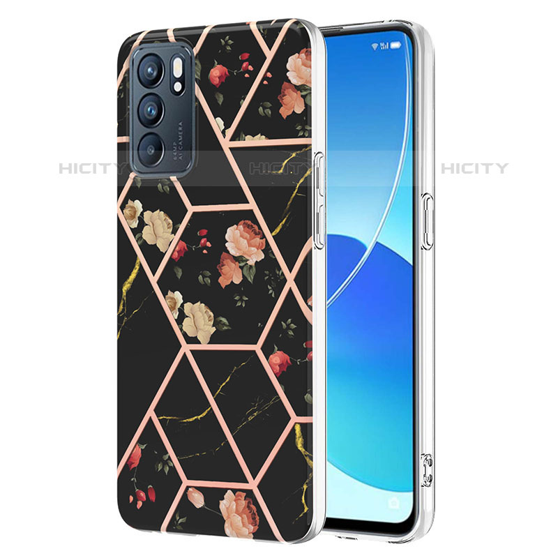 Handyhülle Silikon Hülle Gummi Schutzhülle Flexible Modisch Muster Y02B für Oppo Reno6 5G groß