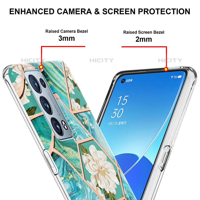 Handyhülle Silikon Hülle Gummi Schutzhülle Flexible Modisch Muster Y02B für Oppo Reno6 Pro+ Plus 5G