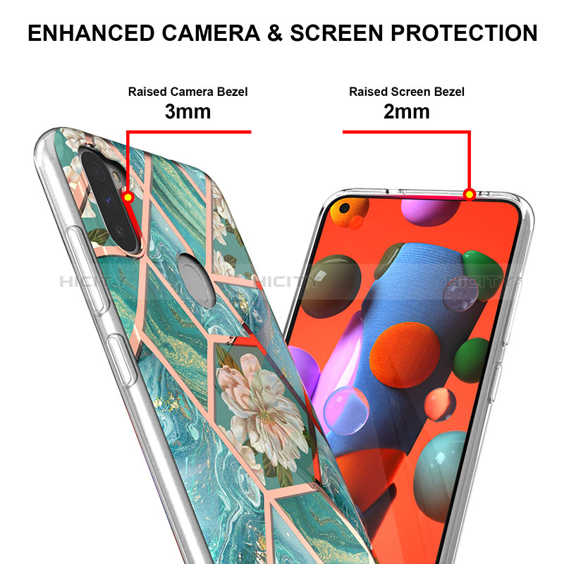 Handyhülle Silikon Hülle Gummi Schutzhülle Flexible Modisch Muster Y02B für Samsung Galaxy A11