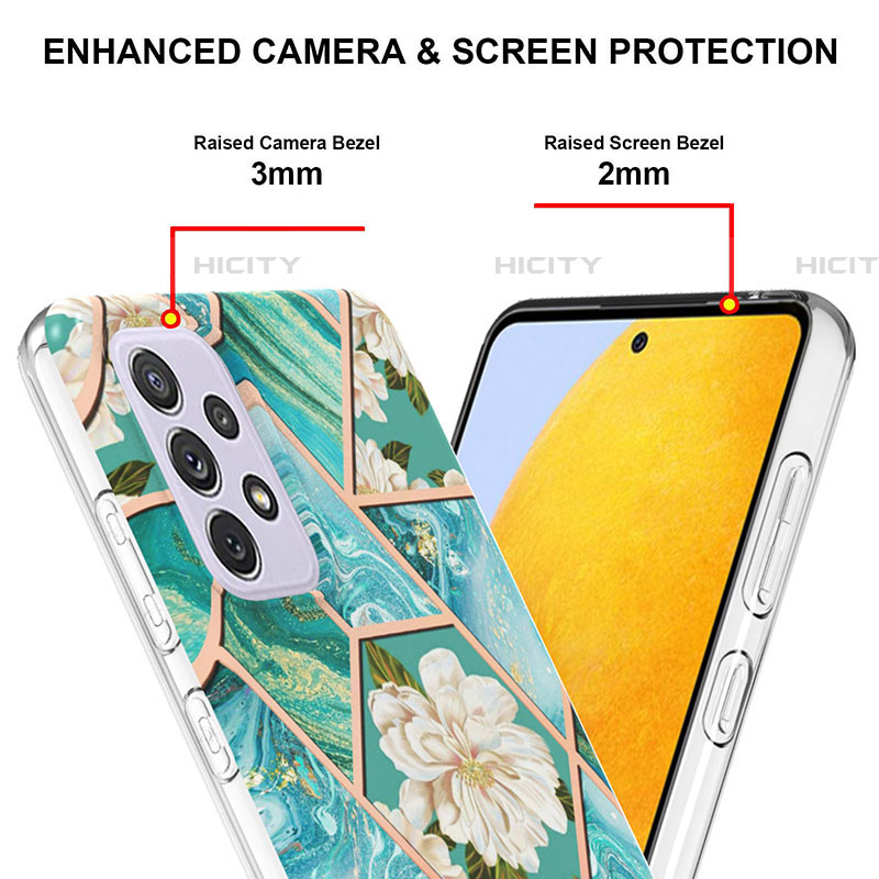 Handyhülle Silikon Hülle Gummi Schutzhülle Flexible Modisch Muster Y02B für Samsung Galaxy A73 5G