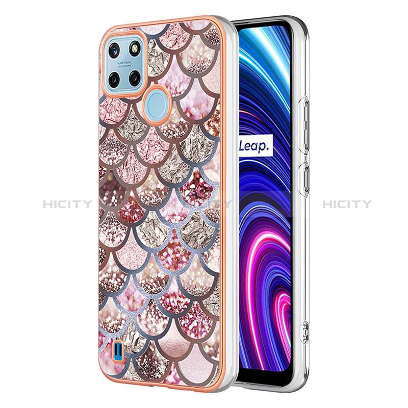 Handyhülle Silikon Hülle Gummi Schutzhülle Flexible Modisch Muster Y03B für Realme C21Y Braun