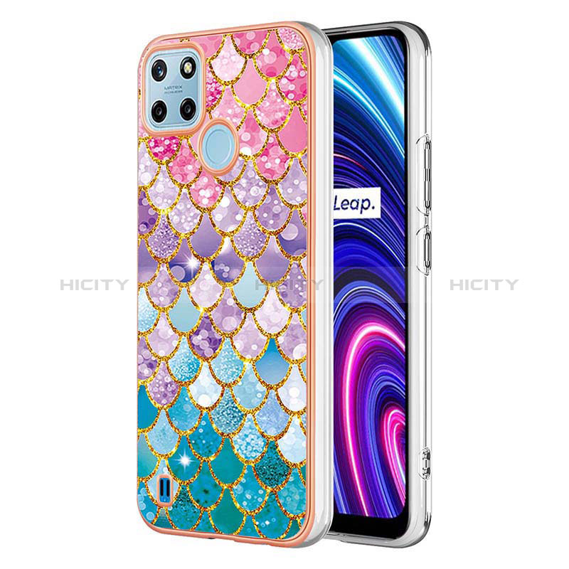 Handyhülle Silikon Hülle Gummi Schutzhülle Flexible Modisch Muster Y03B für Realme C21Y Bunt