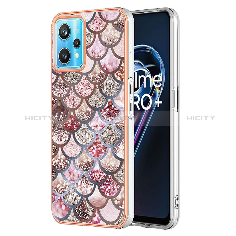 Handyhülle Silikon Hülle Gummi Schutzhülle Flexible Modisch Muster Y03B für Realme Narzo 50 Pro 5G Braun