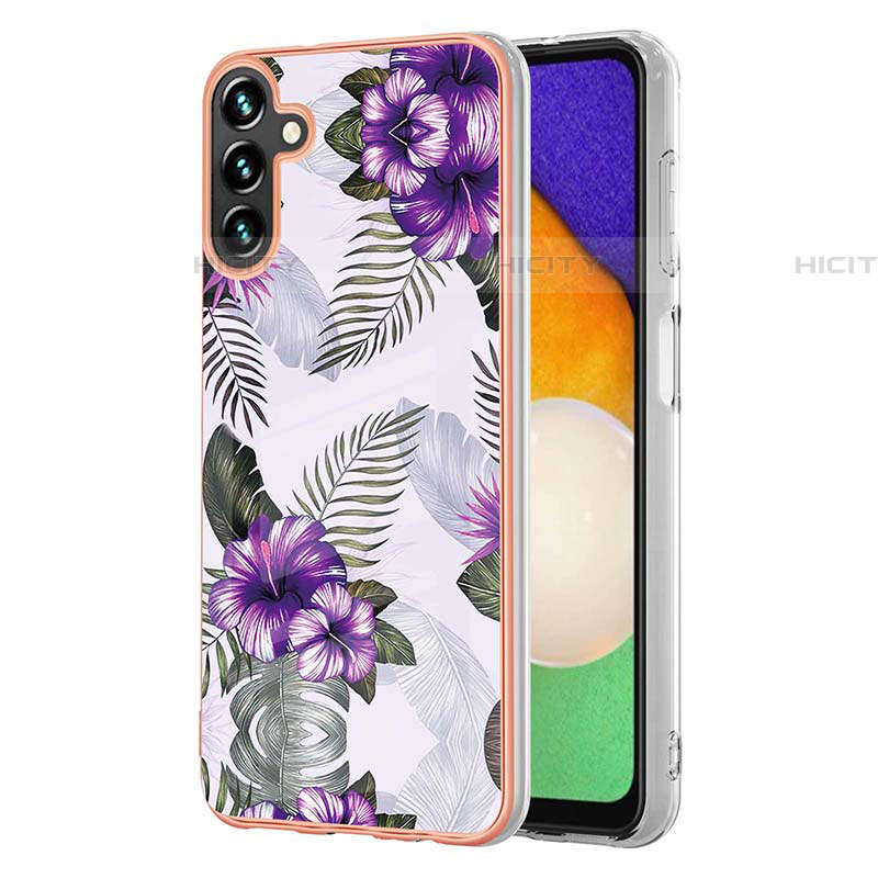 Handyhülle Silikon Hülle Gummi Schutzhülle Flexible Modisch Muster Y03B für Samsung Galaxy A04s Violett Plus