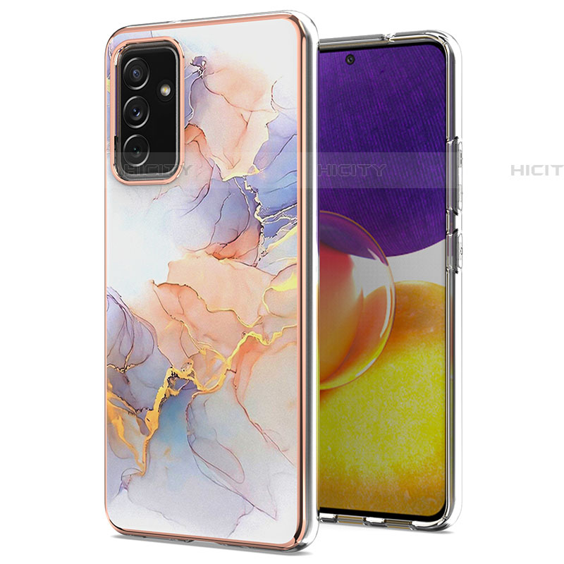 Handyhülle Silikon Hülle Gummi Schutzhülle Flexible Modisch Muster Y03B für Samsung Galaxy A05s Helles Lila