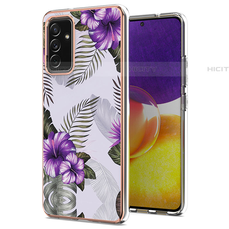 Handyhülle Silikon Hülle Gummi Schutzhülle Flexible Modisch Muster Y03B für Samsung Galaxy A05s Violett