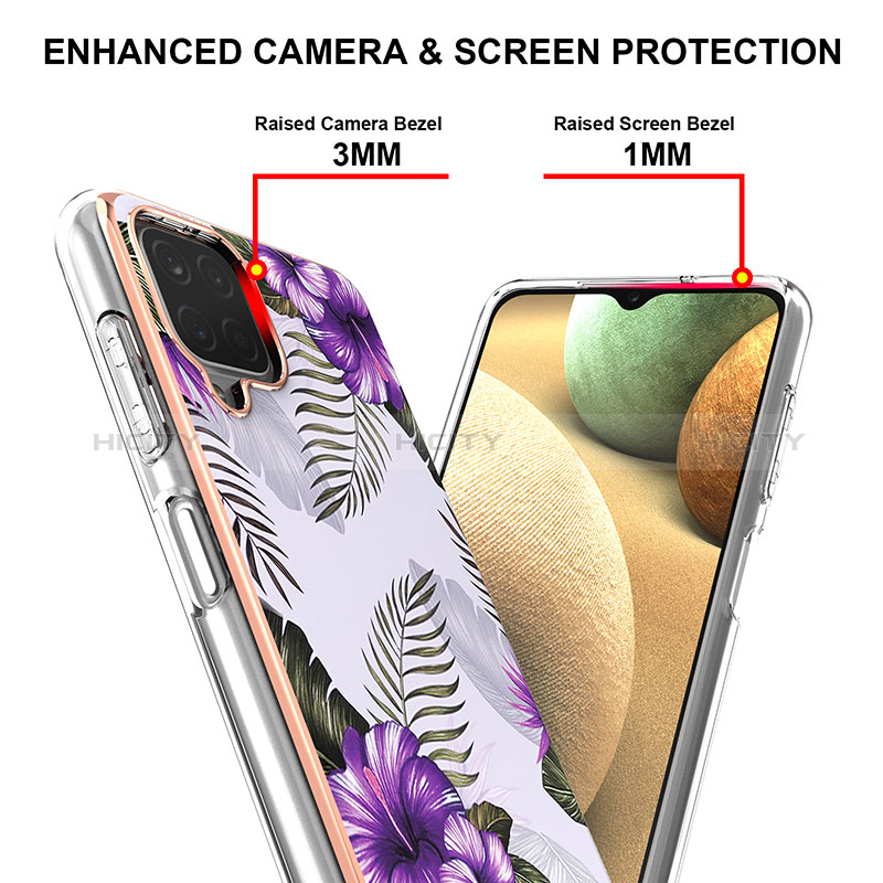 Handyhülle Silikon Hülle Gummi Schutzhülle Flexible Modisch Muster Y03B für Samsung Galaxy A12 5G