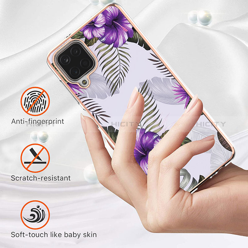 Handyhülle Silikon Hülle Gummi Schutzhülle Flexible Modisch Muster Y03B für Samsung Galaxy A12 Nacho groß