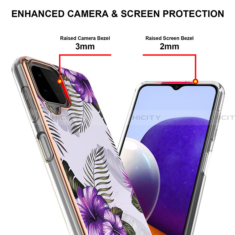 Handyhülle Silikon Hülle Gummi Schutzhülle Flexible Modisch Muster Y03B für Samsung Galaxy A22 4G groß