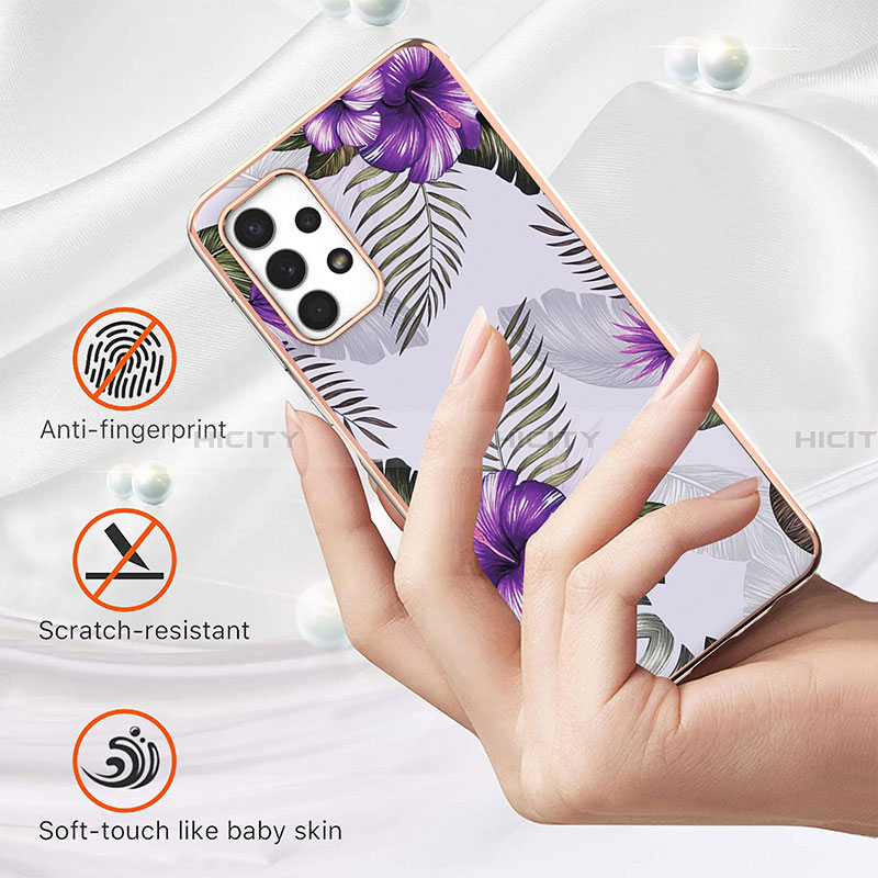 Handyhülle Silikon Hülle Gummi Schutzhülle Flexible Modisch Muster Y03B für Samsung Galaxy A32 5G groß