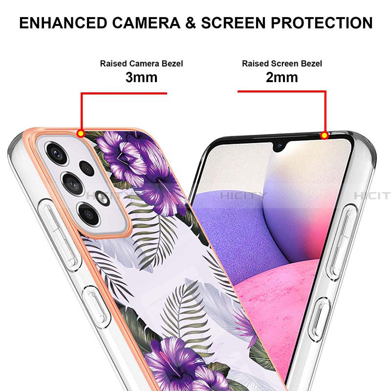 Handyhülle Silikon Hülle Gummi Schutzhülle Flexible Modisch Muster Y03B für Samsung Galaxy A33 5G groß