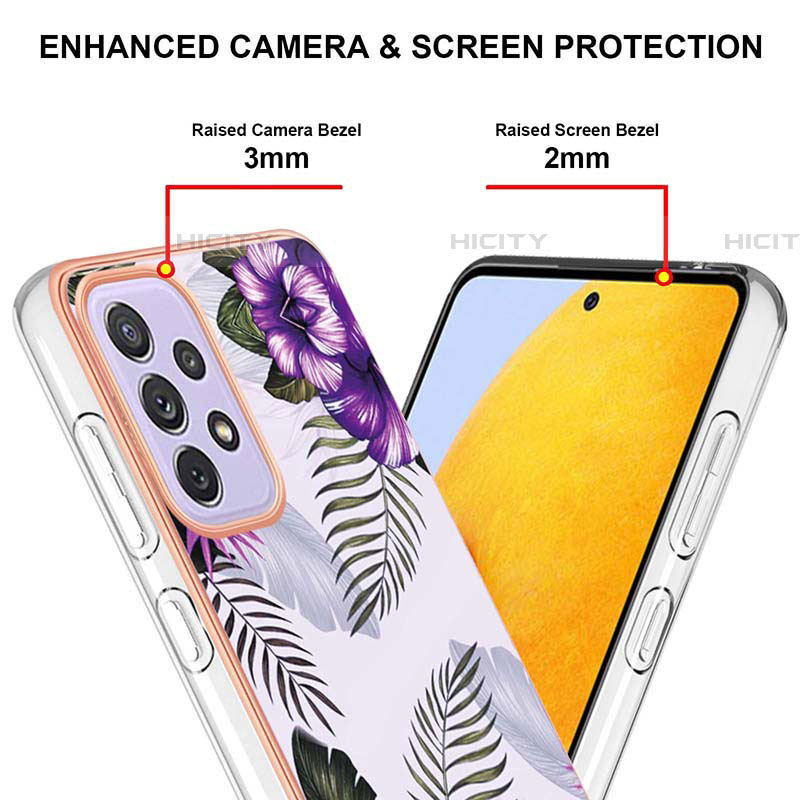 Handyhülle Silikon Hülle Gummi Schutzhülle Flexible Modisch Muster Y03B für Samsung Galaxy A73 5G