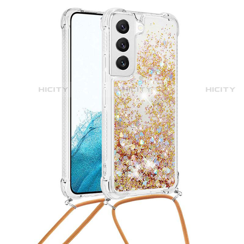 Handyhülle Silikon Hülle Gummi Schutzhülle Flexible Modisch Muster Y03B für Samsung Galaxy S22 Plus 5G Gold Plus