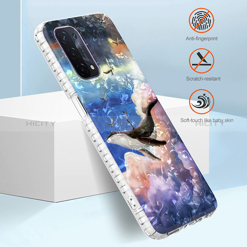 Handyhülle Silikon Hülle Gummi Schutzhülle Flexible Modisch Muster Y04B für Oppo A74 5G