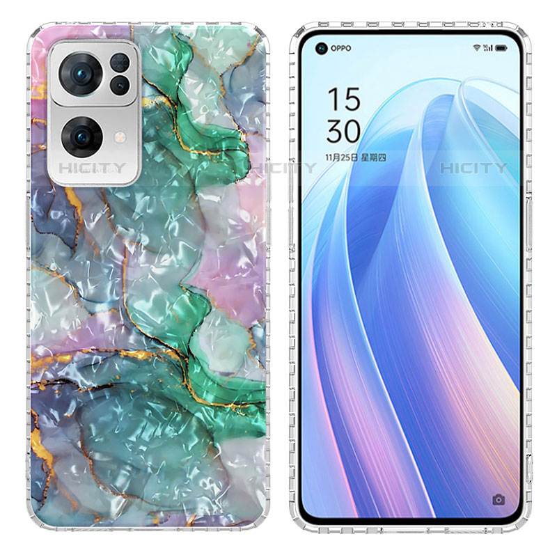 Handyhülle Silikon Hülle Gummi Schutzhülle Flexible Modisch Muster Y04B für Oppo Reno7 Pro 5G