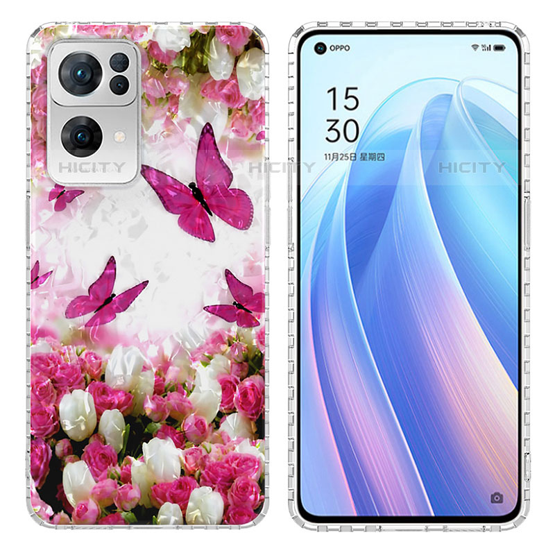 Handyhülle Silikon Hülle Gummi Schutzhülle Flexible Modisch Muster Y04B für Oppo Reno7 Pro 5G