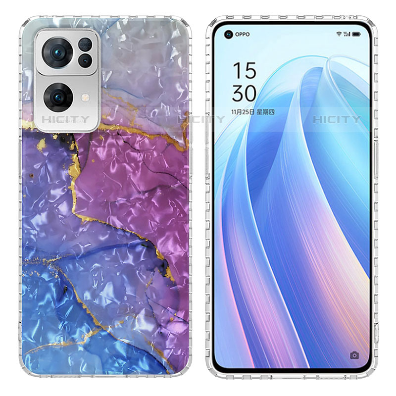 Handyhülle Silikon Hülle Gummi Schutzhülle Flexible Modisch Muster Y04B für Oppo Reno7 Pro 5G