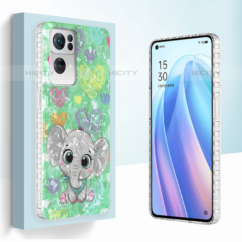 Handyhülle Silikon Hülle Gummi Schutzhülle Flexible Modisch Muster Y04B für Oppo Reno7 Pro 5G