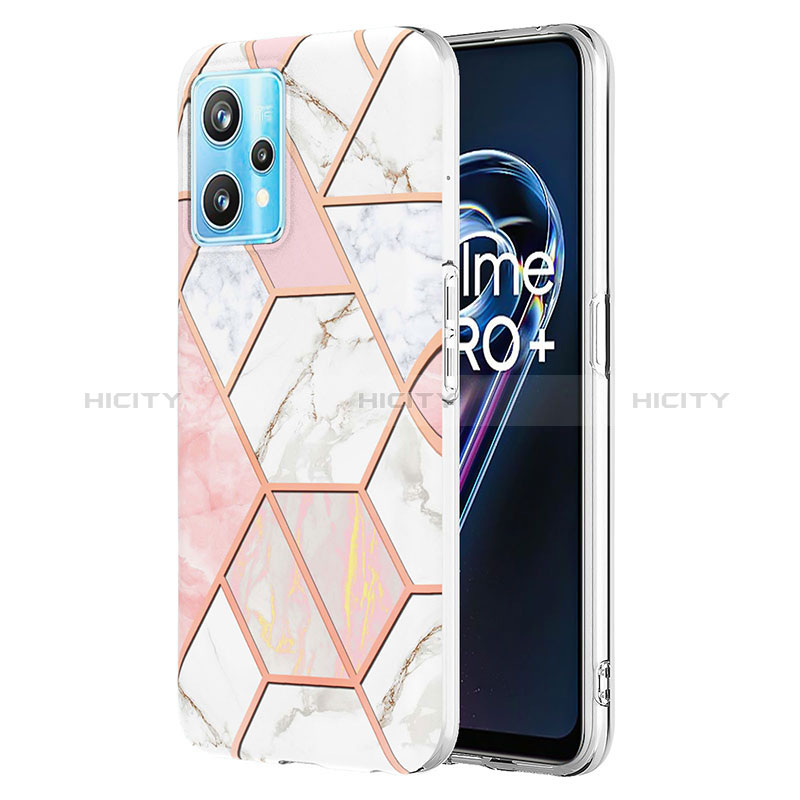 Handyhülle Silikon Hülle Gummi Schutzhülle Flexible Modisch Muster Y04B für Realme 9 4G Rosa Plus