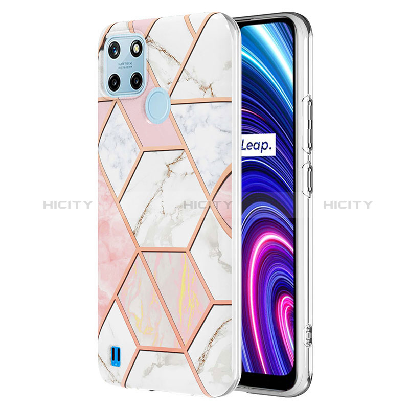 Handyhülle Silikon Hülle Gummi Schutzhülle Flexible Modisch Muster Y04B für Realme C25Y India Rosa