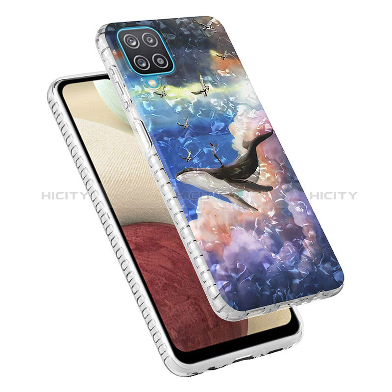 Handyhülle Silikon Hülle Gummi Schutzhülle Flexible Modisch Muster Y04B für Samsung Galaxy A12 groß