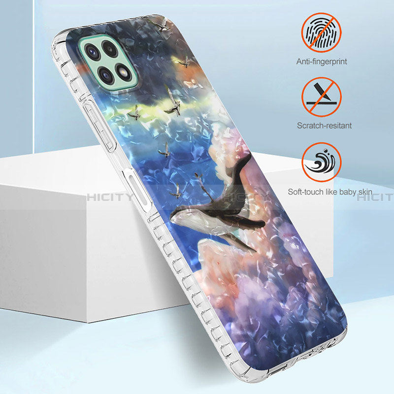 Handyhülle Silikon Hülle Gummi Schutzhülle Flexible Modisch Muster Y04B für Samsung Galaxy A22 5G