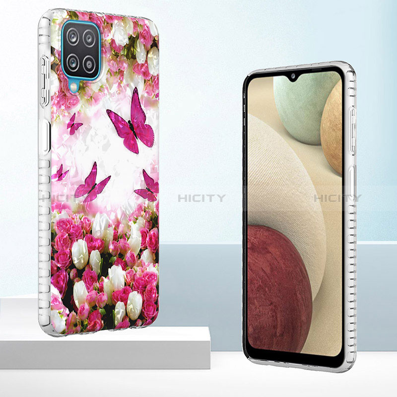 Handyhülle Silikon Hülle Gummi Schutzhülle Flexible Modisch Muster Y04B für Samsung Galaxy M12 groß