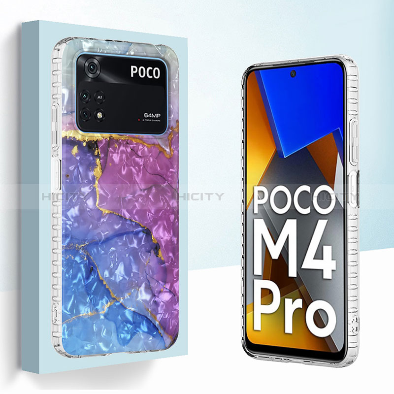 Handyhülle Silikon Hülle Gummi Schutzhülle Flexible Modisch Muster Y04B für Xiaomi Poco M4 Pro 4G