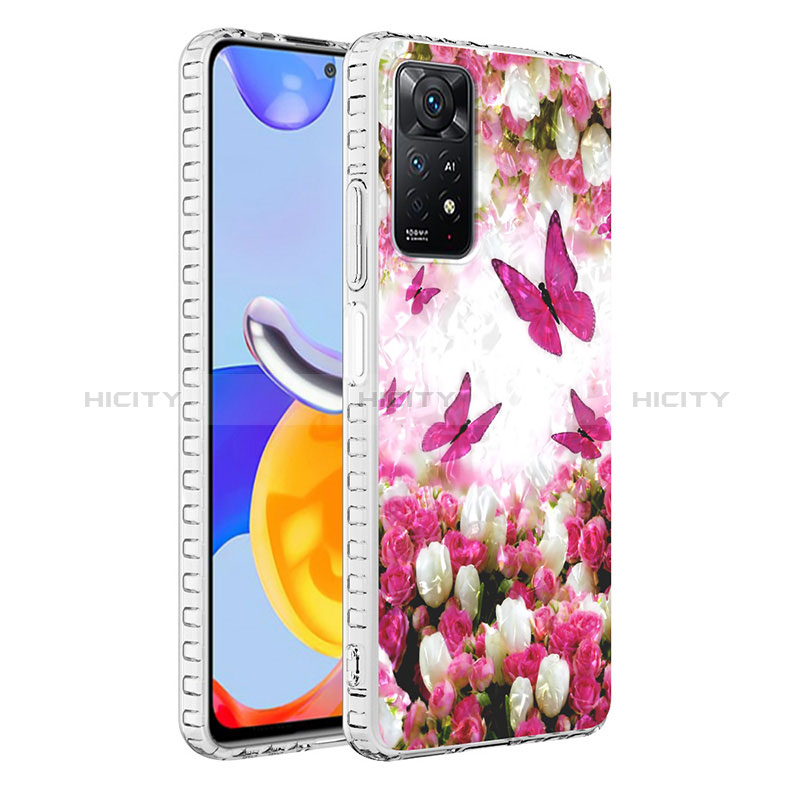 Handyhülle Silikon Hülle Gummi Schutzhülle Flexible Modisch Muster Y04B für Xiaomi Redmi Note 11 Pro 5G Rot