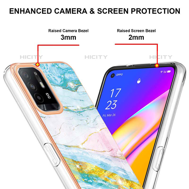 Handyhülle Silikon Hülle Gummi Schutzhülle Flexible Modisch Muster Y05B für Oppo Reno5 Z 5G groß