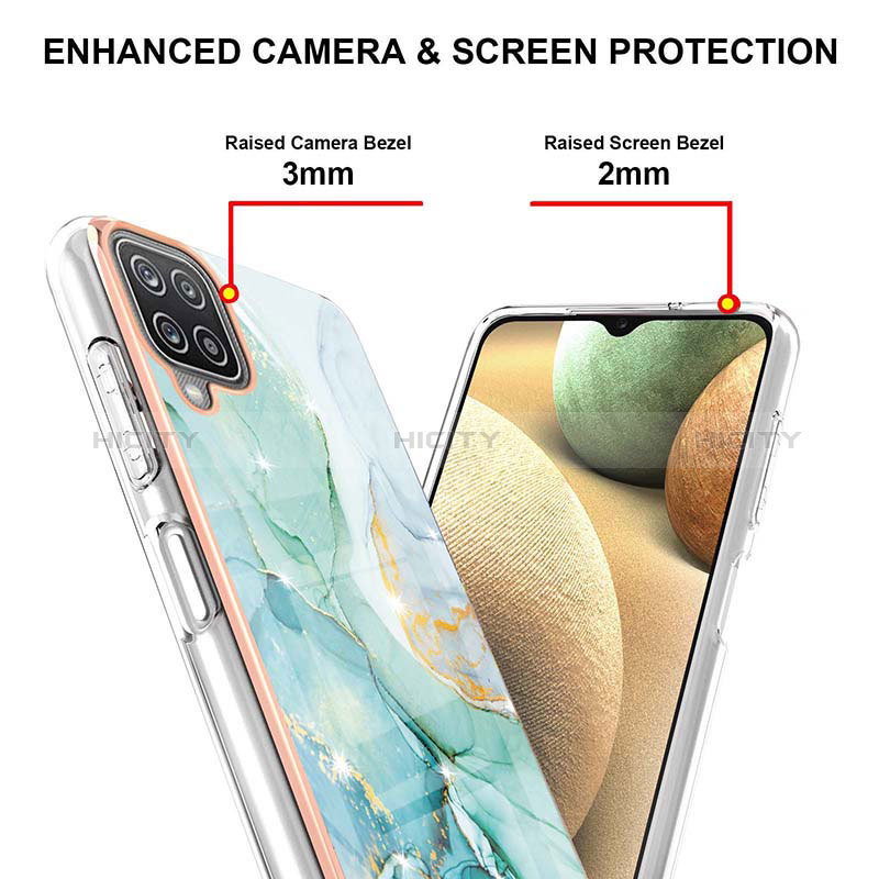 Handyhülle Silikon Hülle Gummi Schutzhülle Flexible Modisch Muster Y05B für Samsung Galaxy A12 Nacho