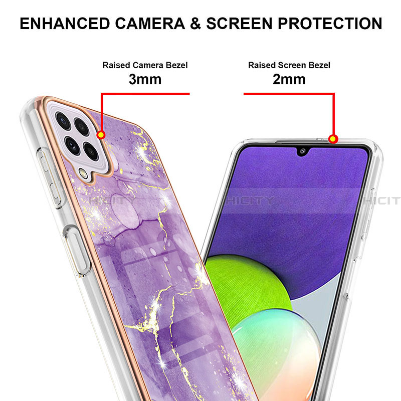 Handyhülle Silikon Hülle Gummi Schutzhülle Flexible Modisch Muster Y05B für Samsung Galaxy A22 4G groß