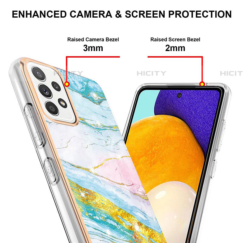 Handyhülle Silikon Hülle Gummi Schutzhülle Flexible Modisch Muster Y05B für Samsung Galaxy A52 5G groß